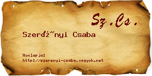 Szerényi Csaba névjegykártya