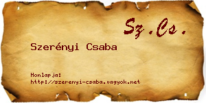 Szerényi Csaba névjegykártya