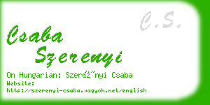 csaba szerenyi business card